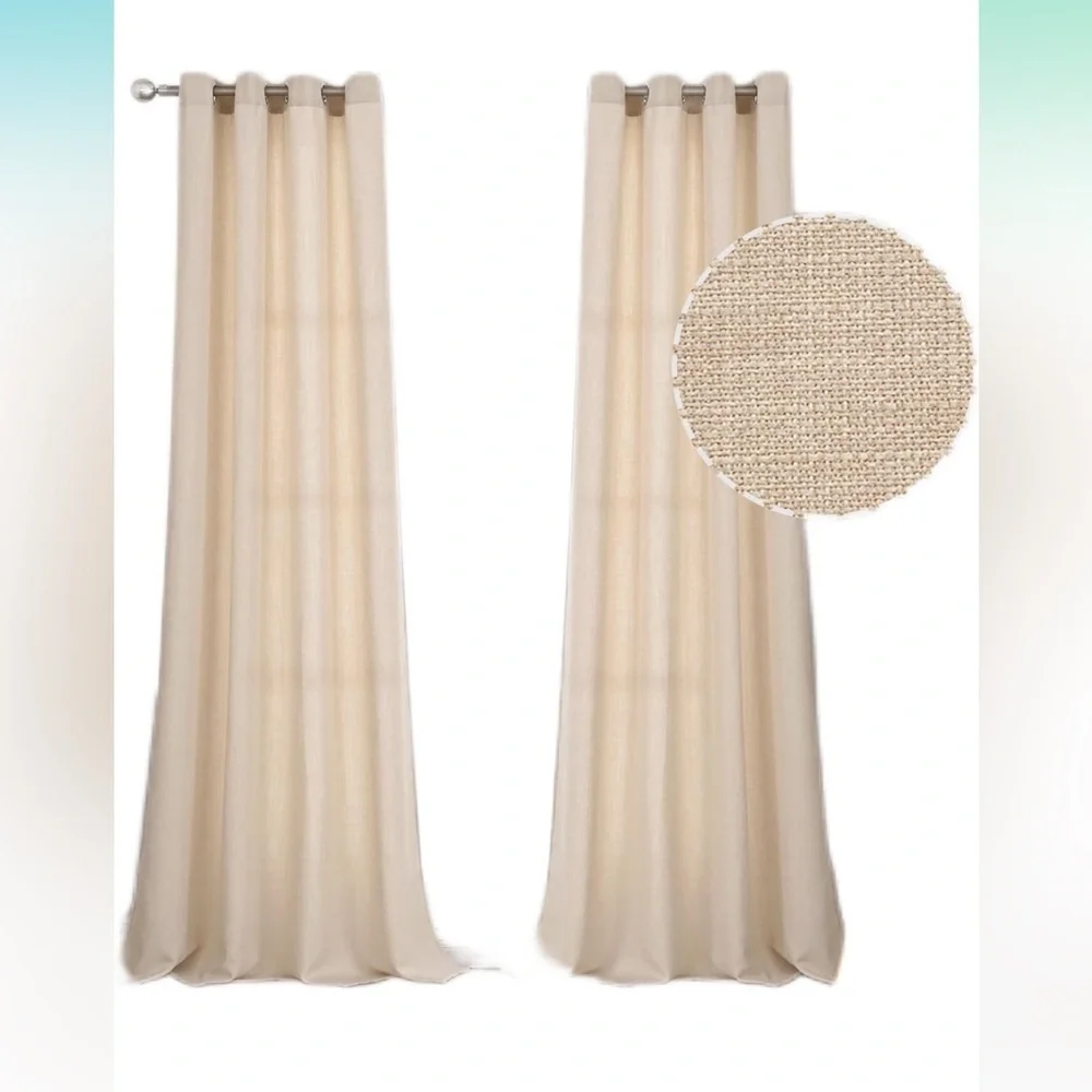 Shell color Panels with Grommet - 2 panels - 52x120.‎ NWT